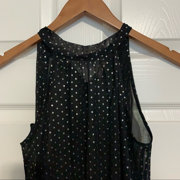 Agaci halter black & silver polka dots blouse s-M - Picture 7 of 10